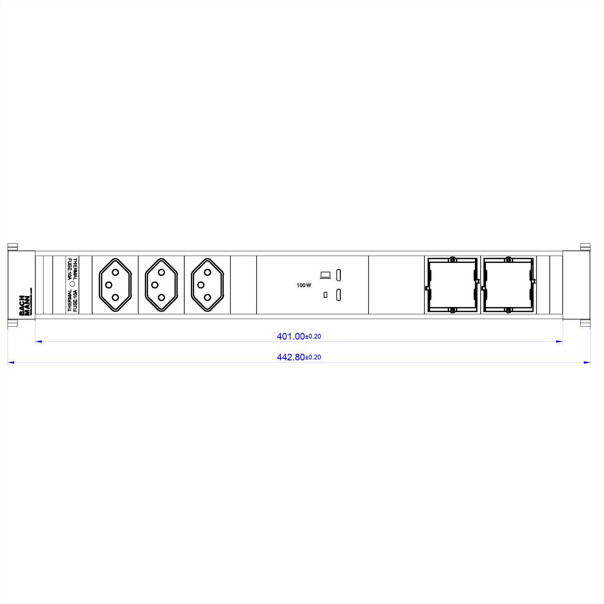 Bachmann CONF XL 3xCH 0° 1xUSB BM0024732