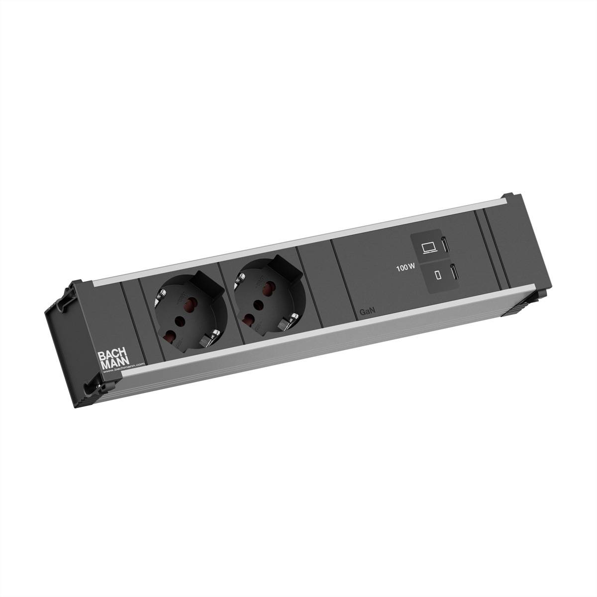 BACHMANN CONI 2xP40 1xUSB C/C 100W, L=0,2m