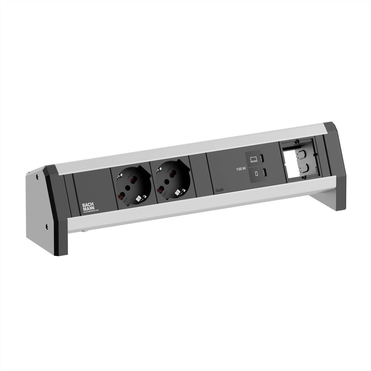BACHMANN DESK 2xP40 1xUSB C/C 100W, 1xCM