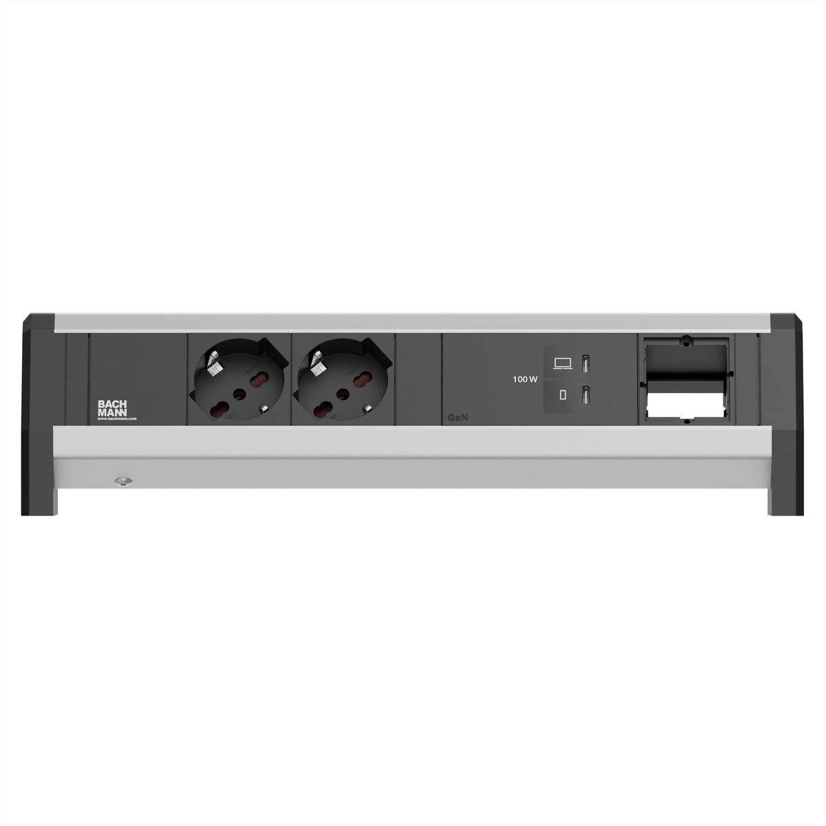 BACHMANN DESK 2xP40 1xUSB C/C 100W, 1xCM