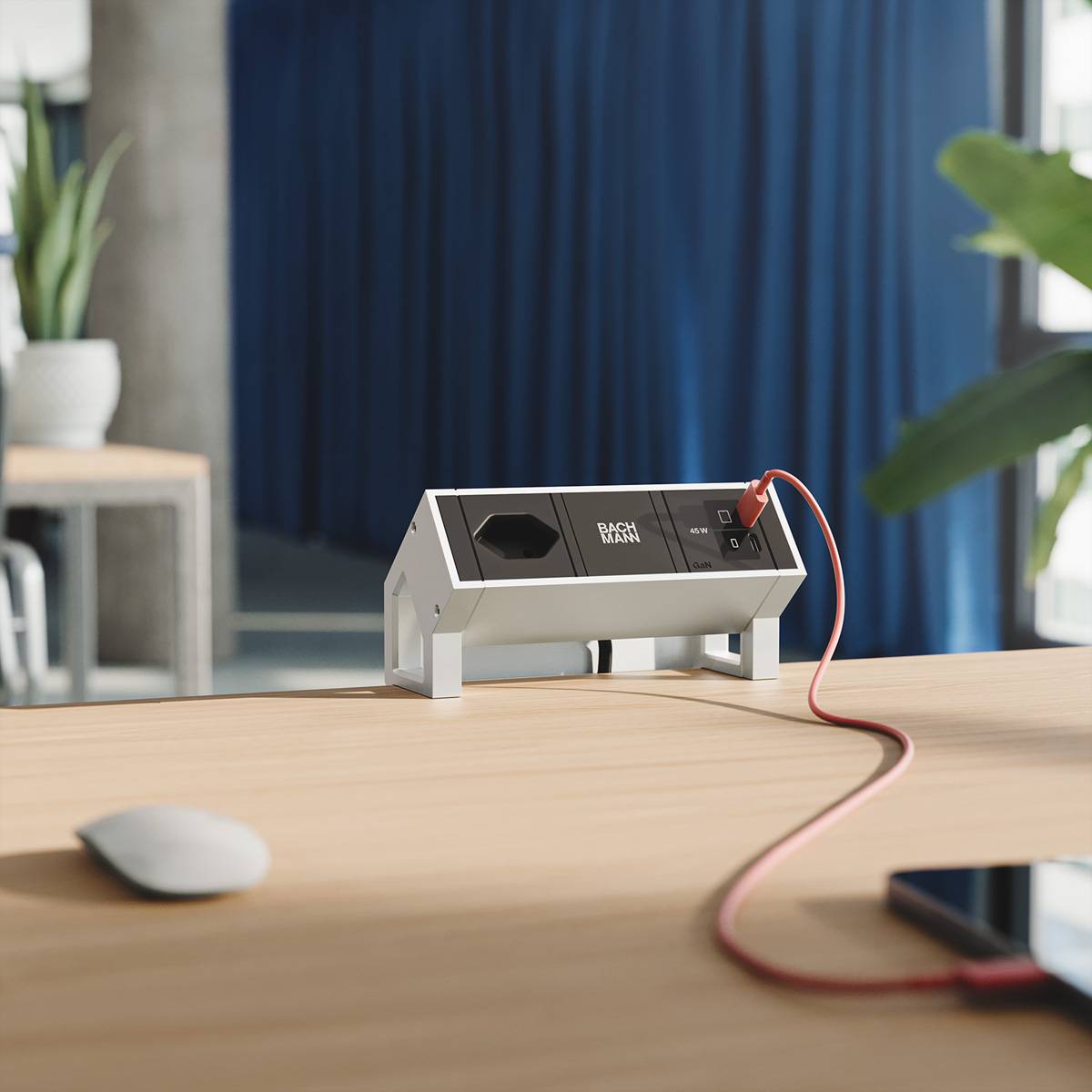 Bachmann DESK2 1xCH 90° 1xUSB BM0023878