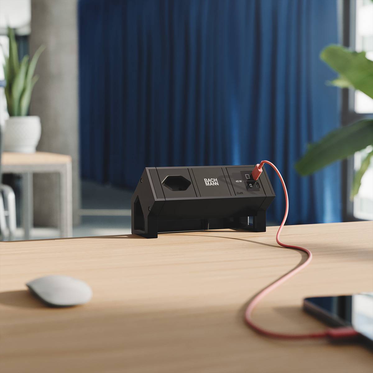 Bachmann DESK2 1xCH 90° 1xUSB C/C BM0023877