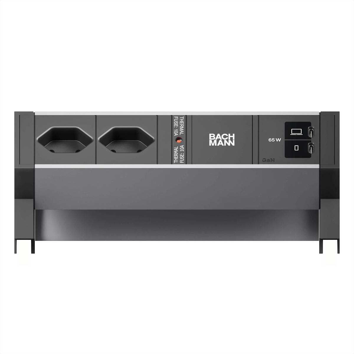 Bachmann DESK2 ALU BLACK 2xCH 90° BM0022105