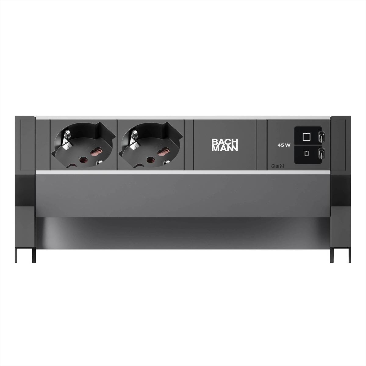 Bachmann DESK2 ALU BLACK 2xP40 BM0022117