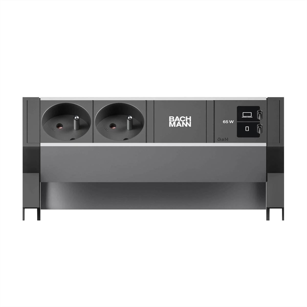 Bachmann DESK2 ALU BLACK 2xUTE BM0022089