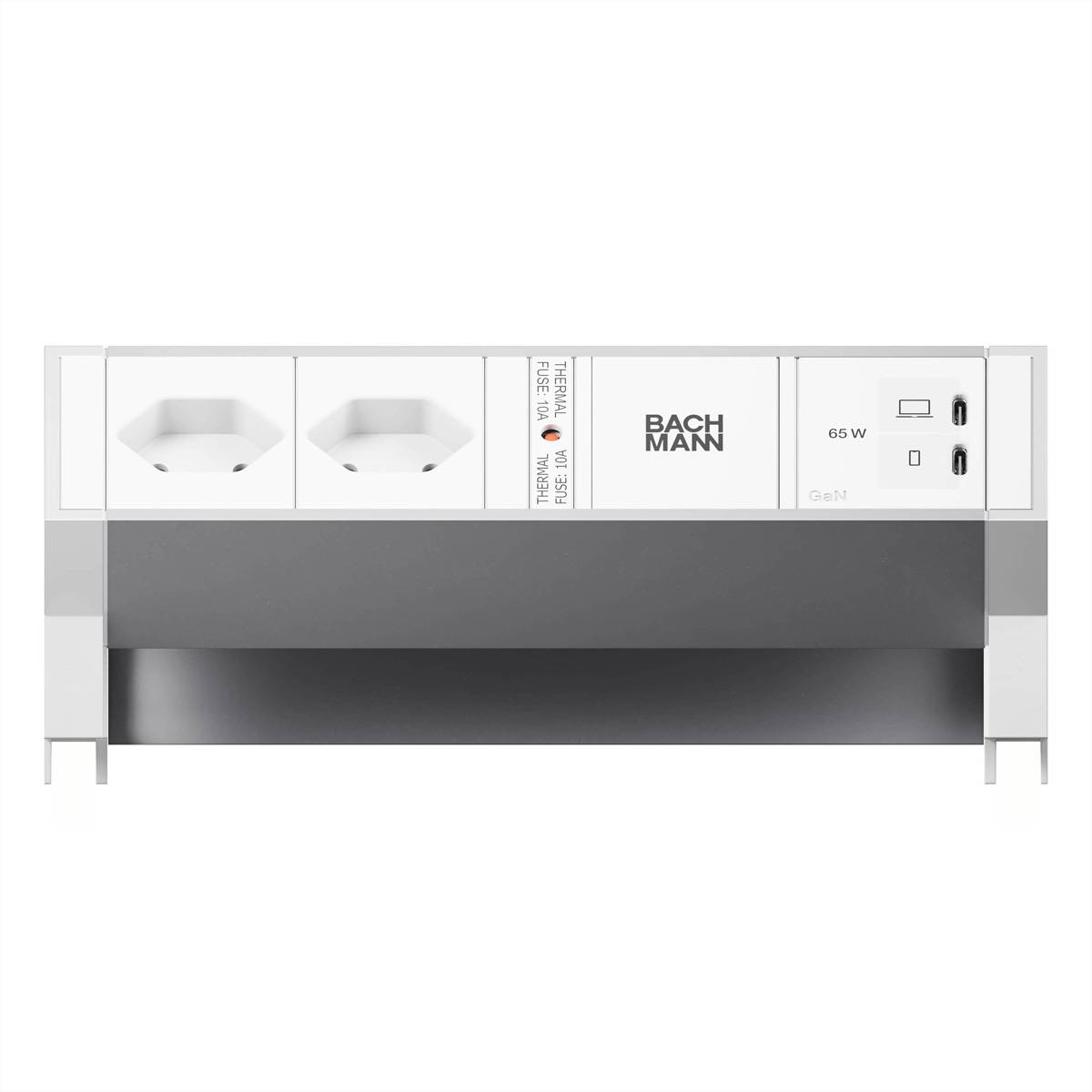 Bachmann DESK2 ALU WHITE 2xCH 90° BM0022103