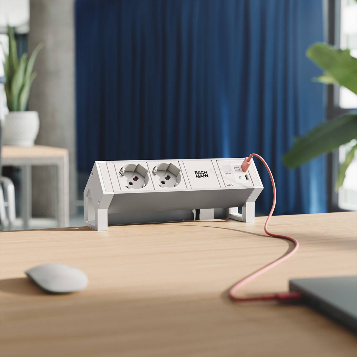 Bachmann DESK2 ALU WHITE 2xP40 BM0022116
