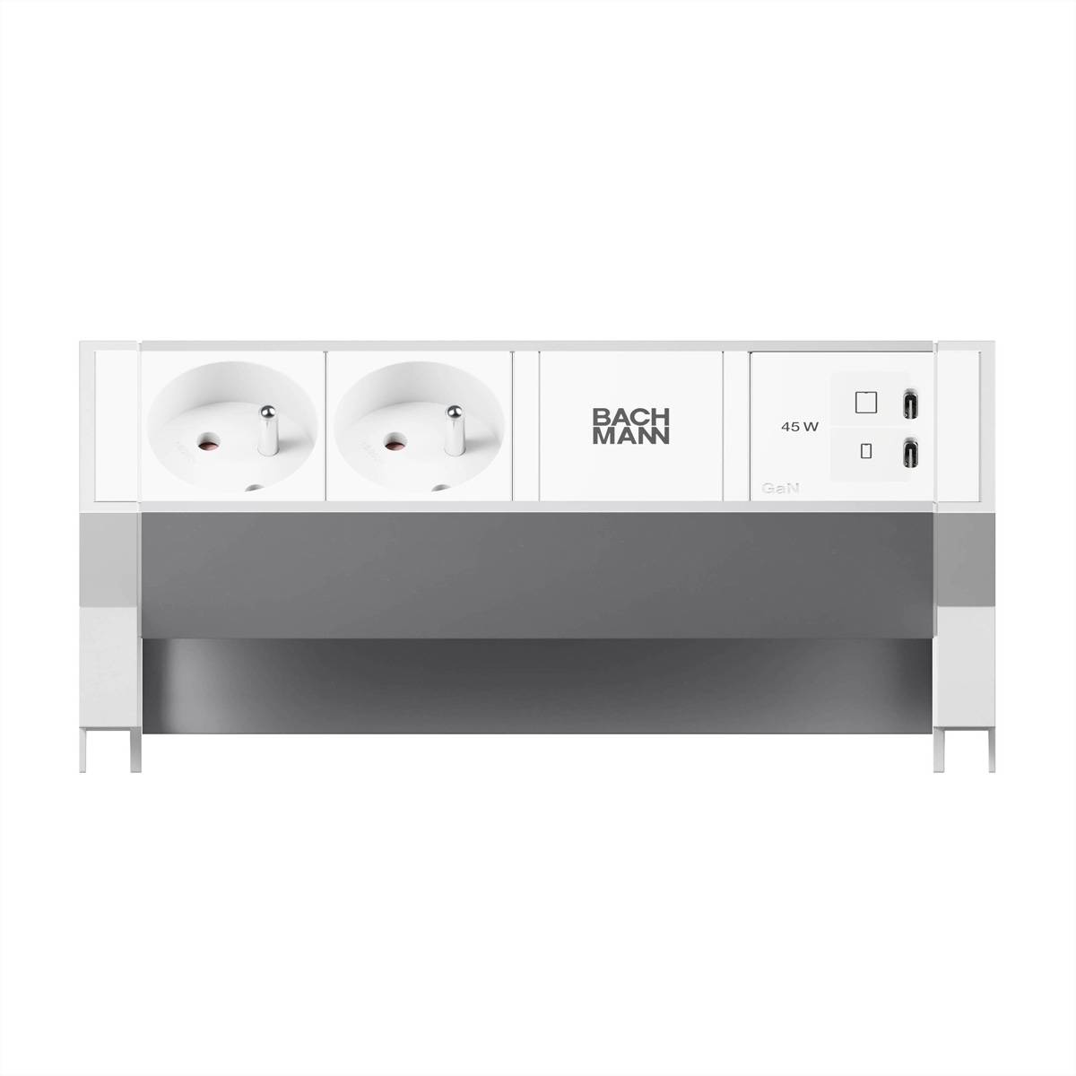 Bachmann DESK2 ALU WHITE 2xUTE BM0022085