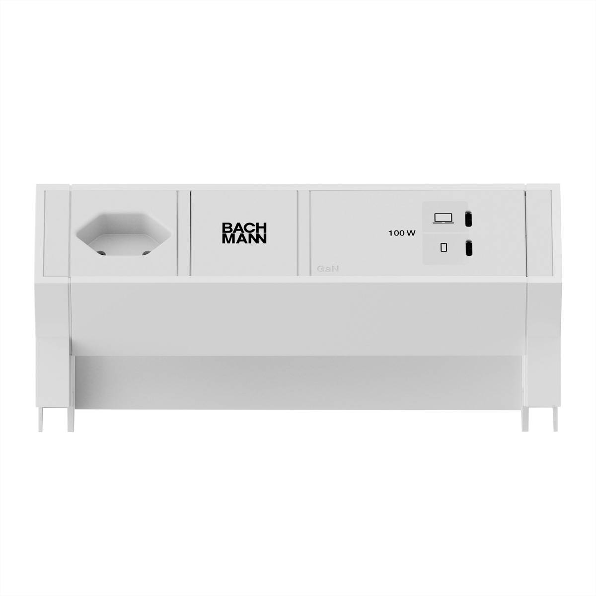 Bachmann DESK2 white 1xCH 90° 1xUSB BM0023895