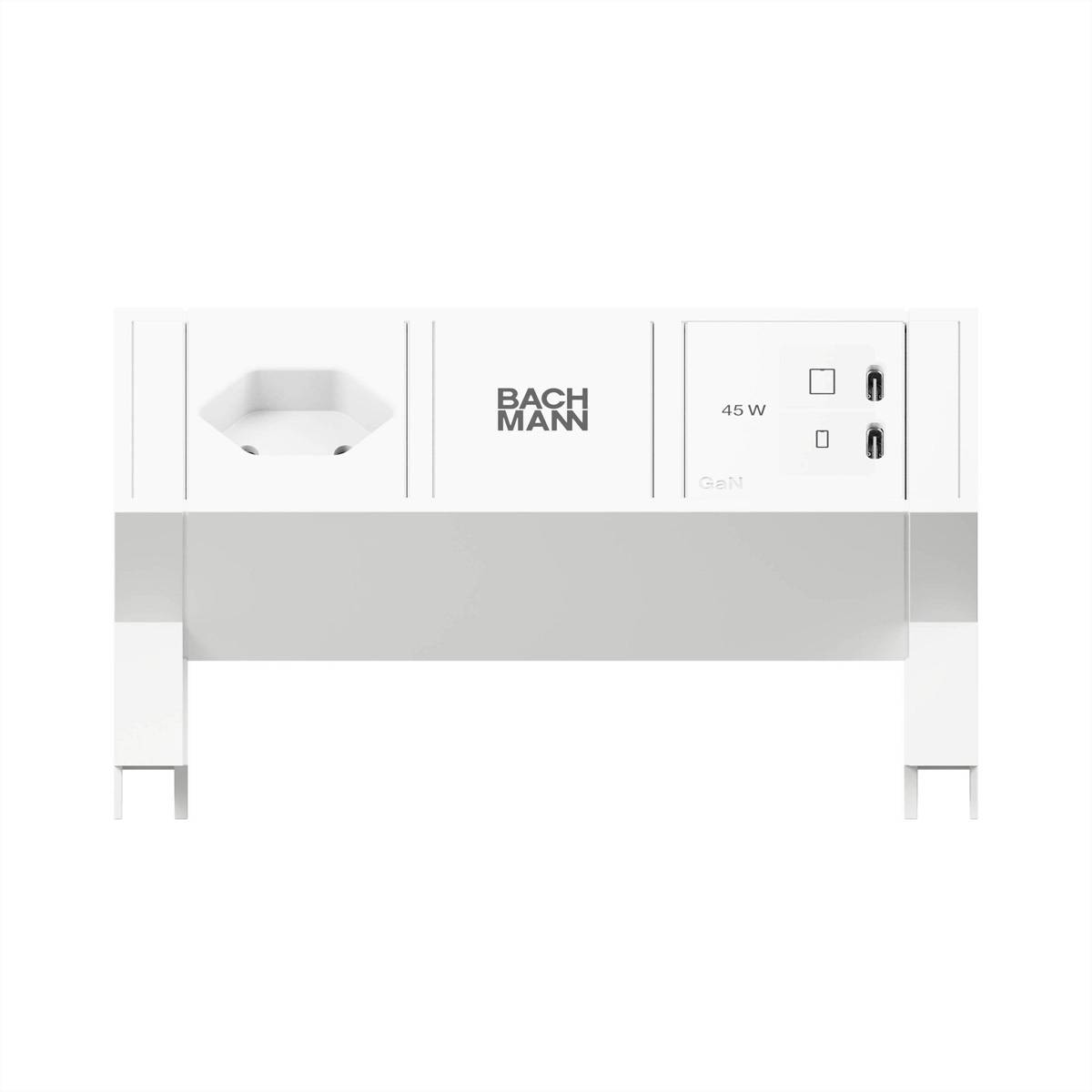 Bachmann DESK2 white 1xCH 90° 1xUSB BM0023880