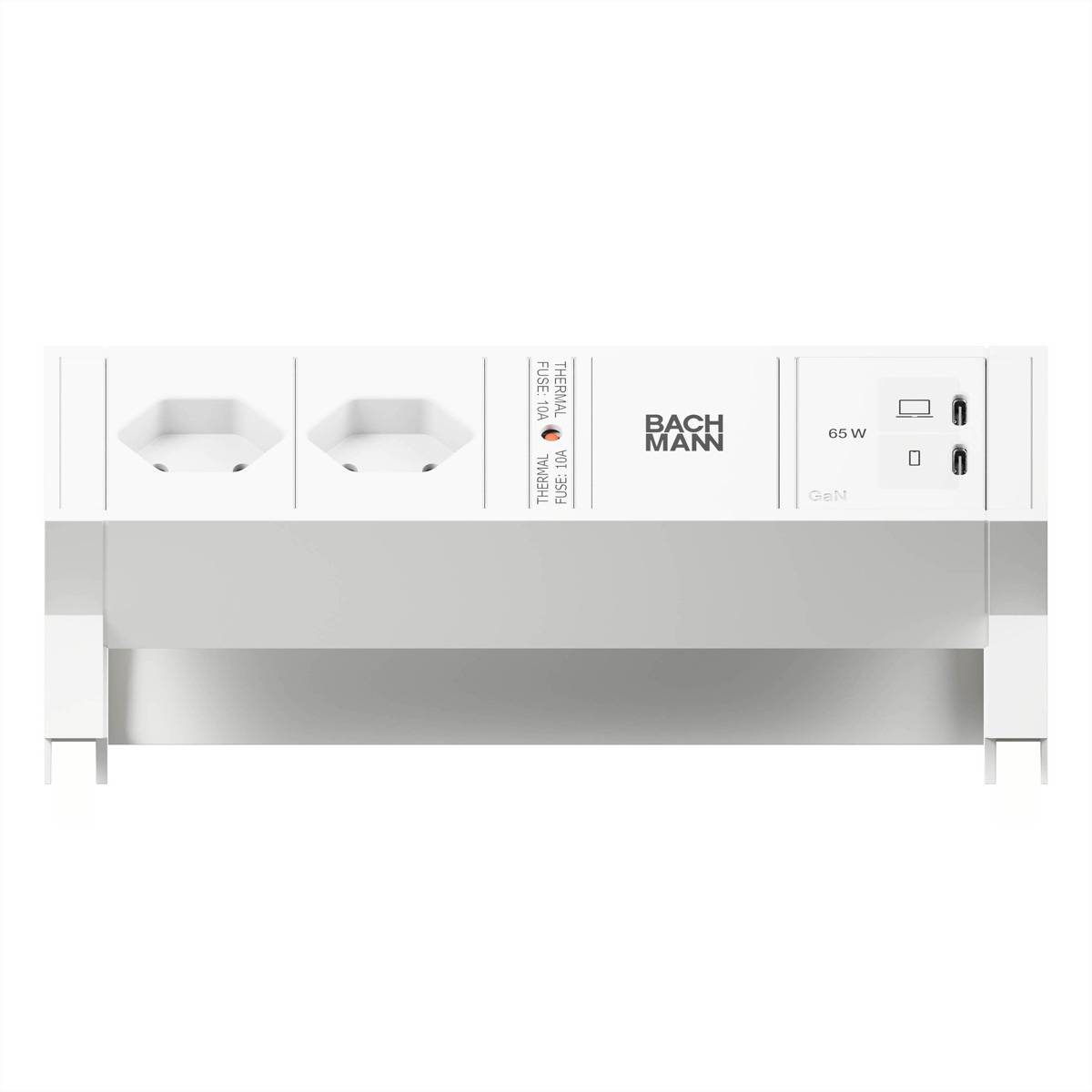 Bachmann DESK2 white 2xCH 90° 1xUSB BM0022101