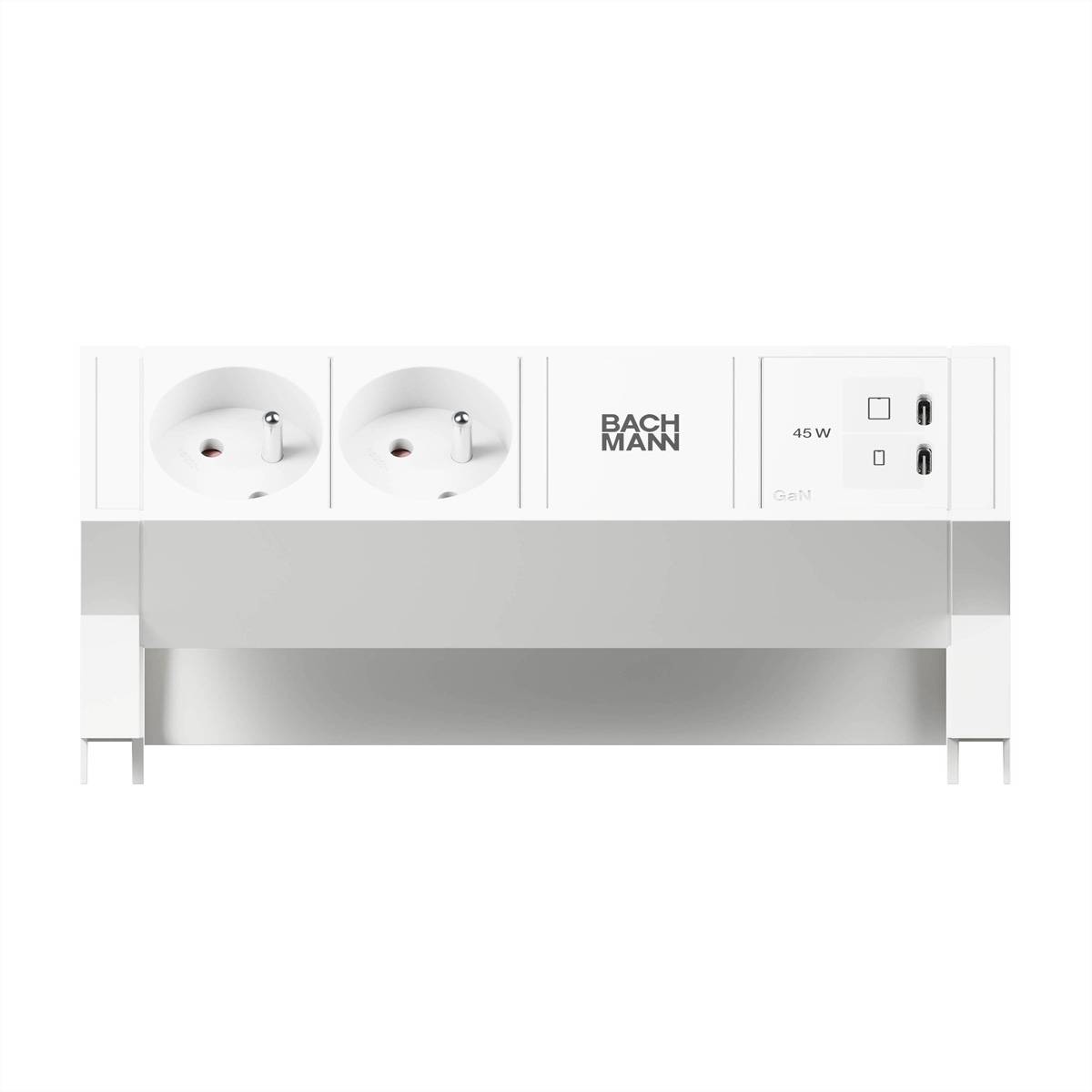 Bachmann DESK2 white 2xUTE 1xUSB BM0022080