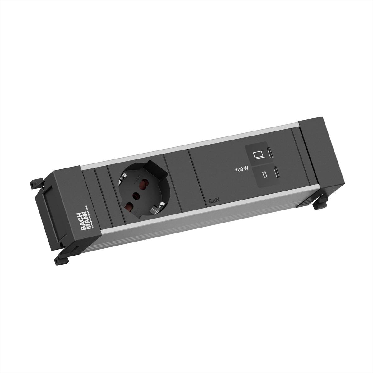 BACHMANN POWER FRAME 1xP40, 1xUSB C/C 100W L=0,2m