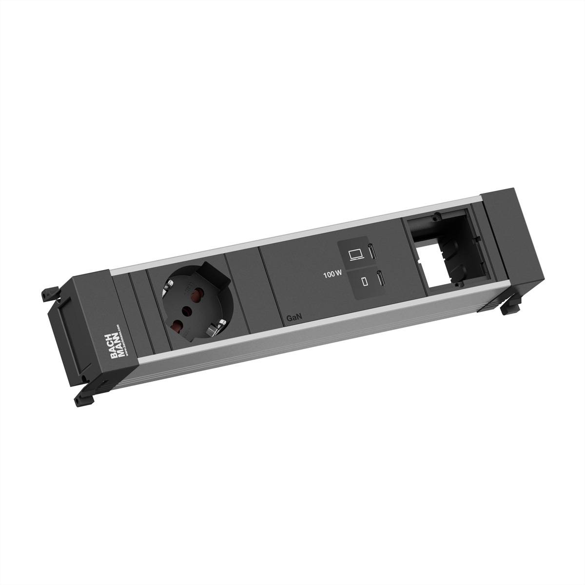 BACHMANN POWER FRAME 1xP40, 1xUSB C/C 100W 1xCM L=0,2m