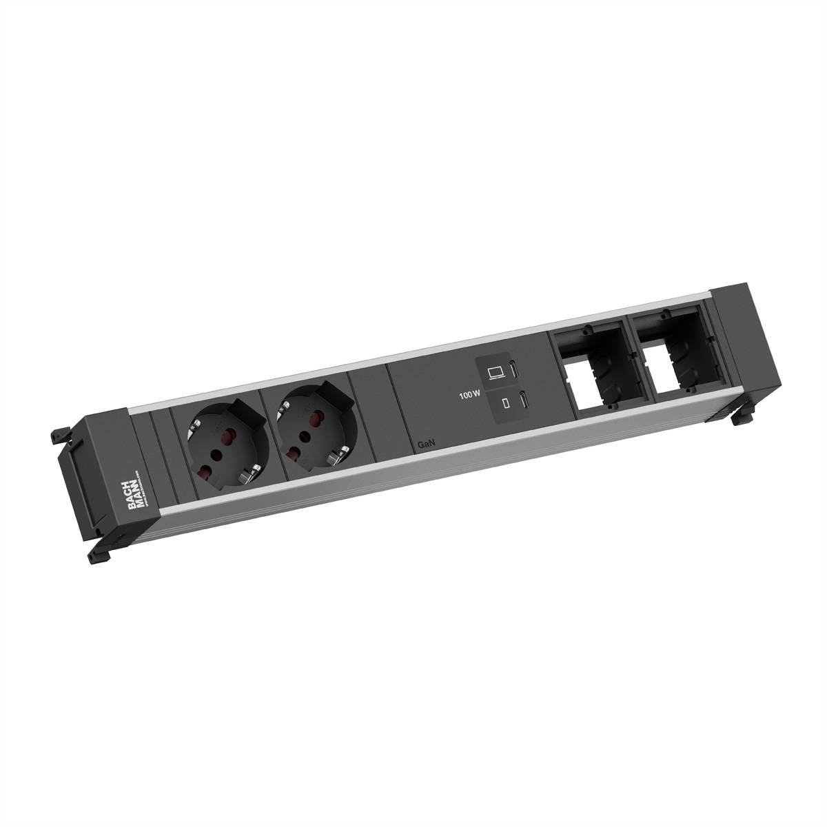 BACHMANN POWER FRAME 2xP40, 1xUSB C/C 100W 2xCM L=0,2m