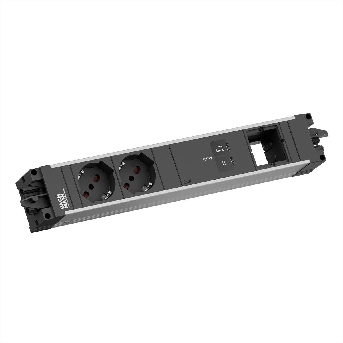 Bachmann STEP ALU 2xP40 1xUSB BM0023839