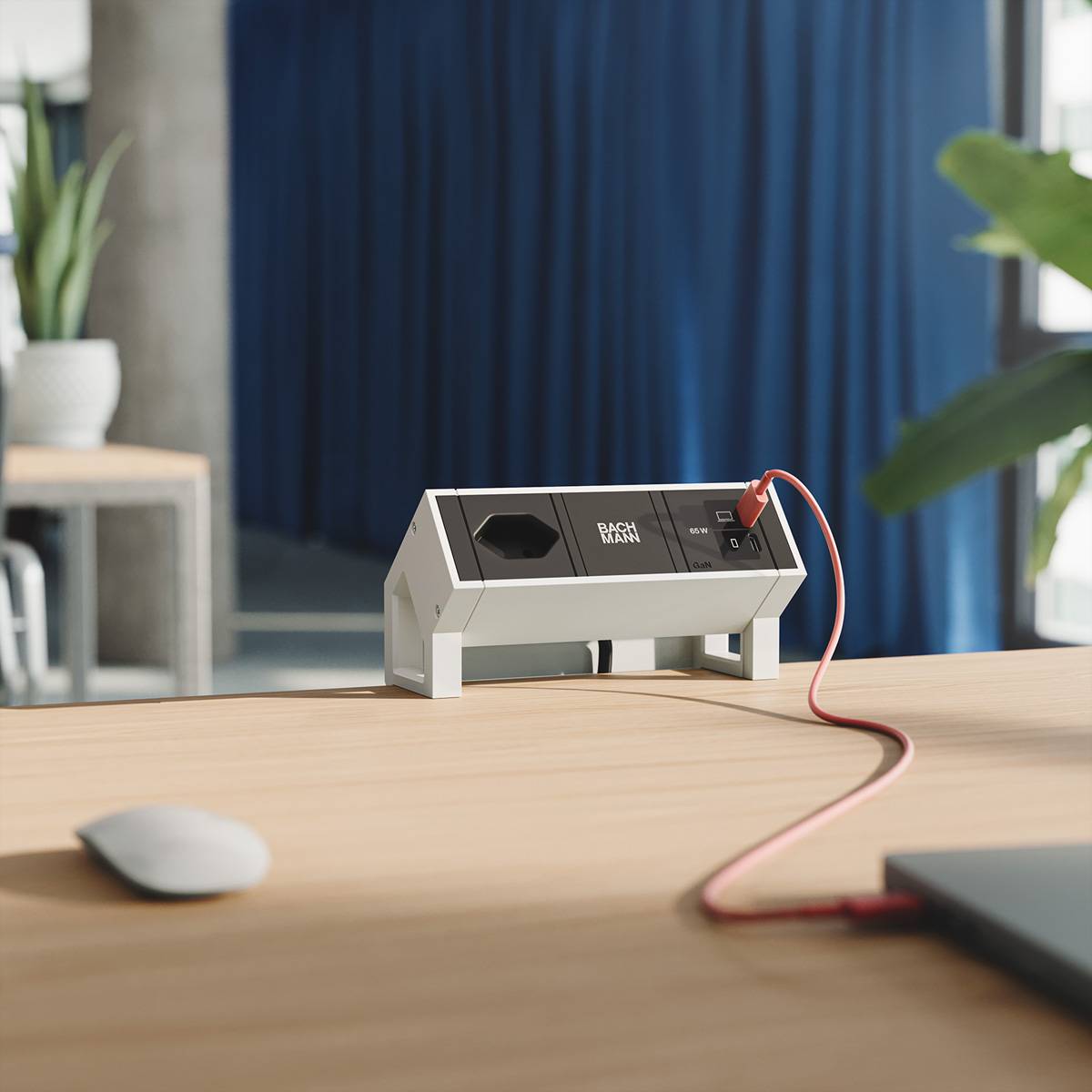 Bachmann DESK2 1xCH 90° 1xUSB C/C BM0023882