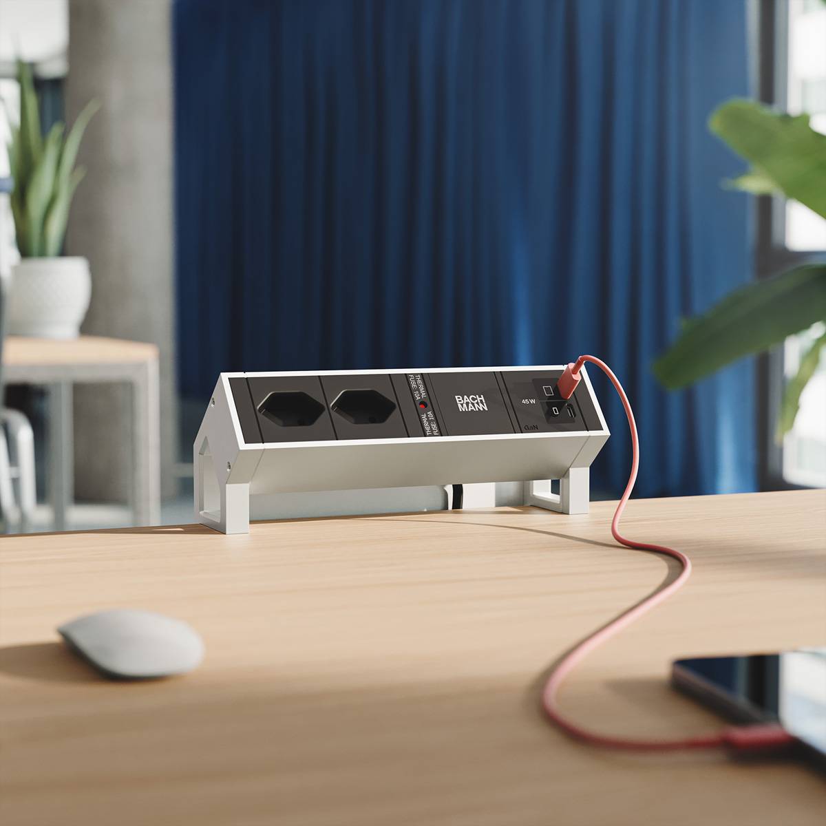 Bachmann DESK2 2xCH 90° 1xUSB BM0023886
