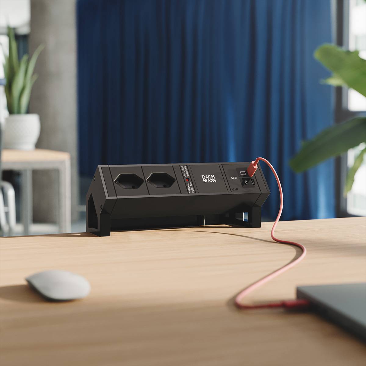 Bachmann DESK2 2xCH 90° 1xUSB C/C BM0022098