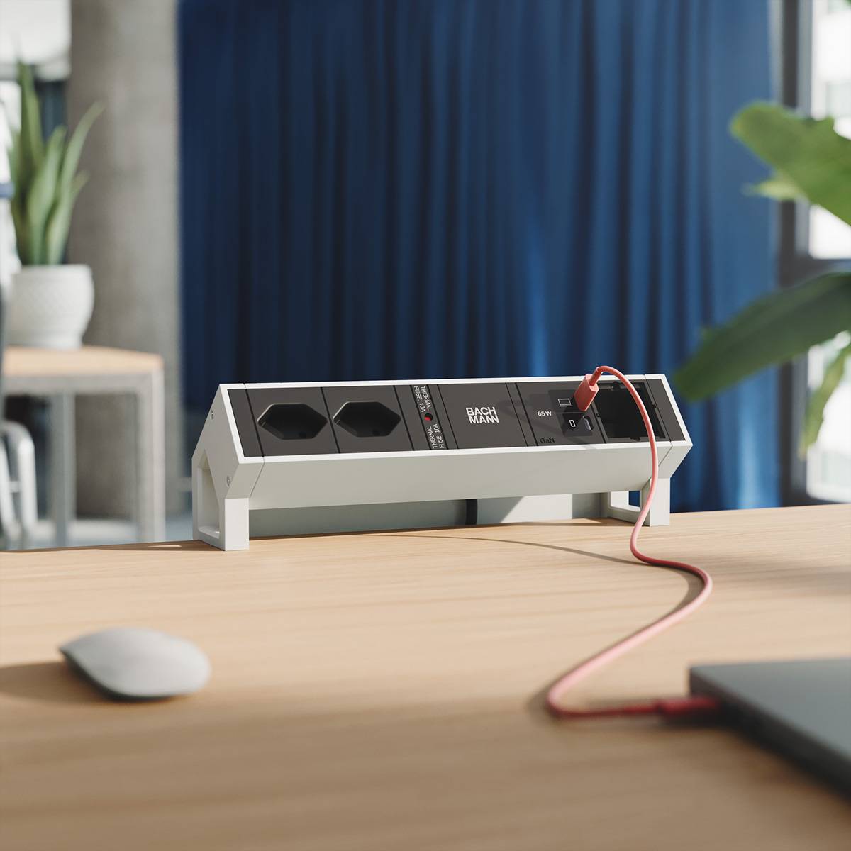 Bachmann DESK2 2xCH 90° 1xUSB C/C BM0024282
