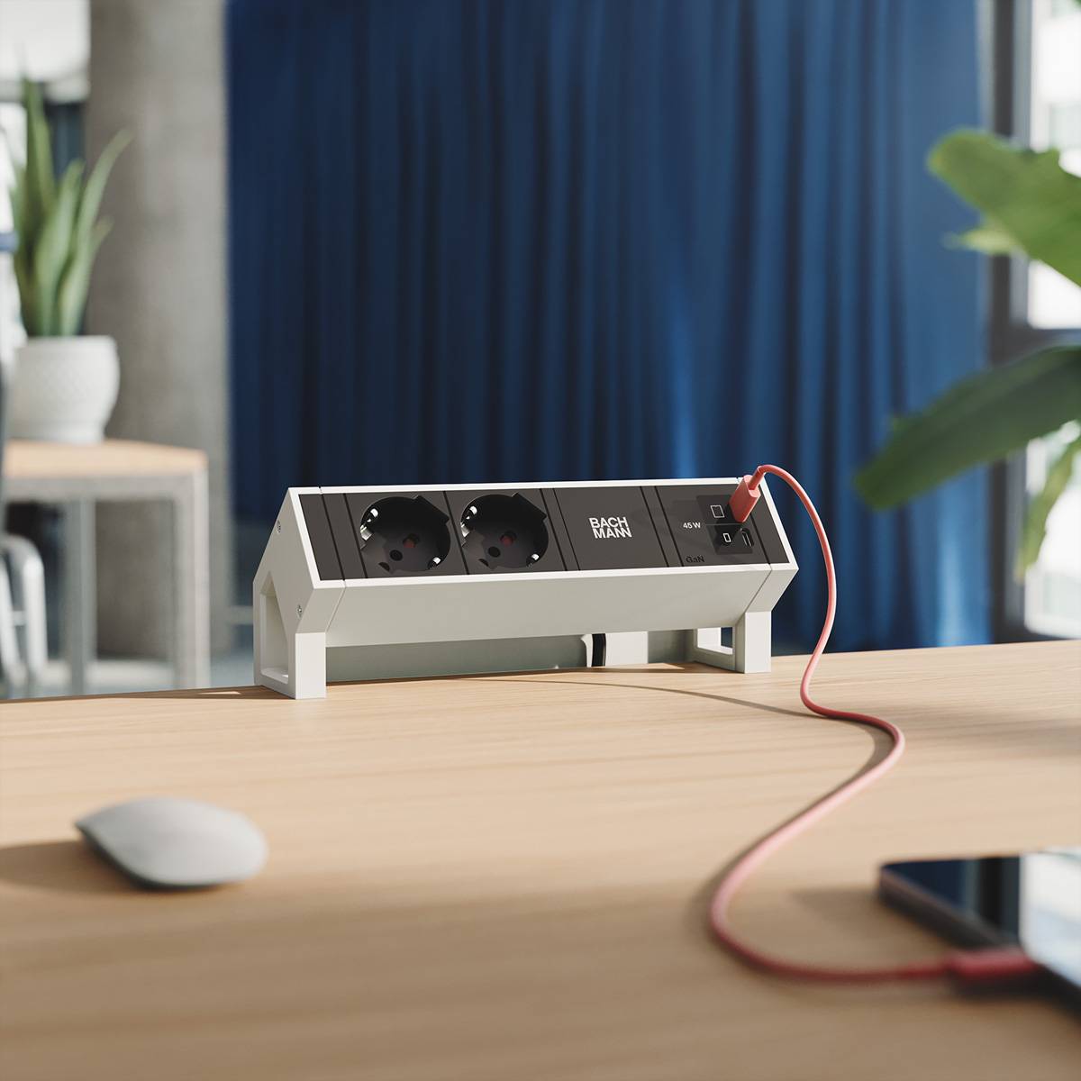 Bachmann DESK2 2xP40 1xUSB C/C BM0022107