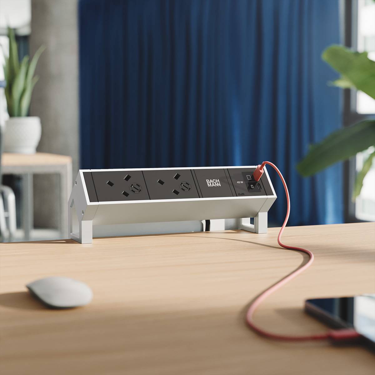 Bachmann DESK2 2xUK 1xUSB BM0022051