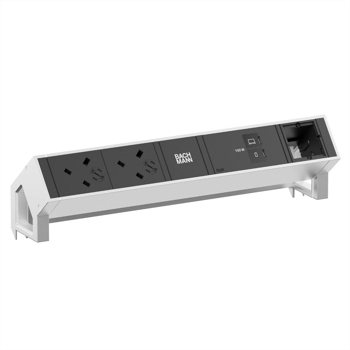 Bachmann DESK2 2xUK 45° 3,15A 1xUSB BM0023746