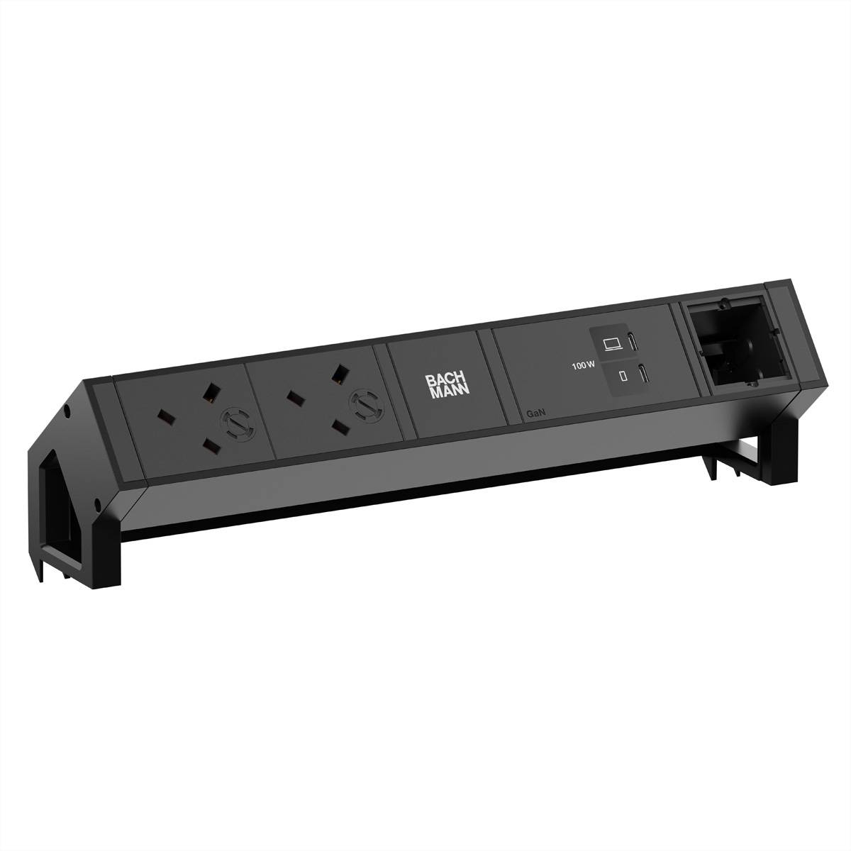 Bachmann DESK2 2xUK 45° 3,15A 1xUSB BM0023744