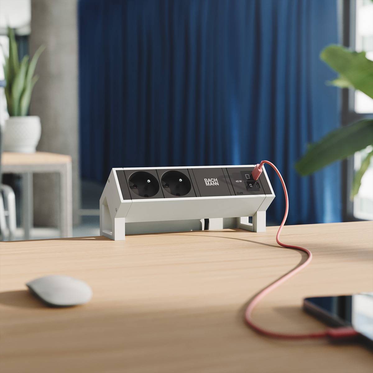 Bachmann DESK2 2xUTE 1xUSB C/C BM0022069