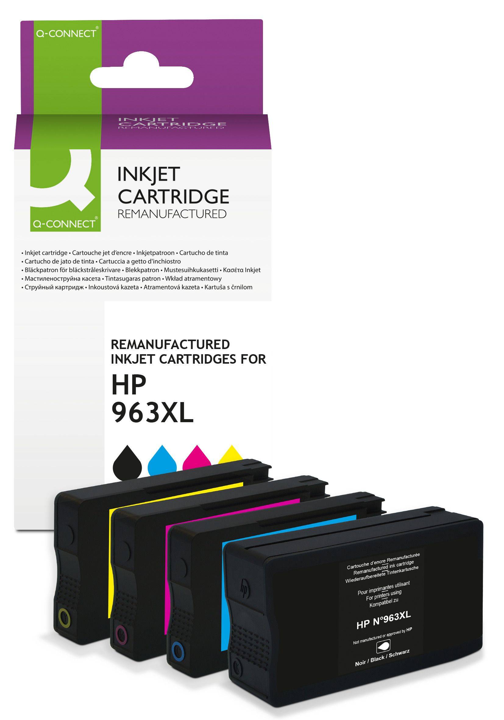 Q-CONNECT KF13997 Alternativ Q-Connect Tintenpatrone MultiPack Bk,C,M,Y Blister Multi-Tag (KF13997)