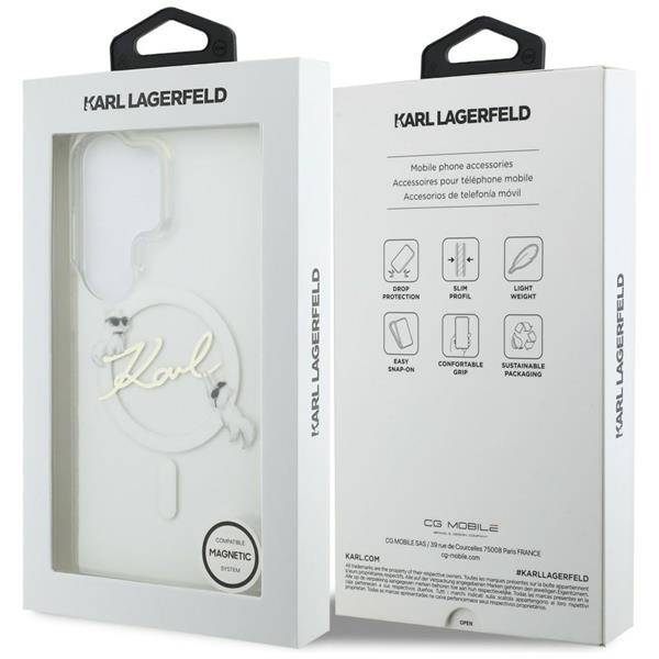 Hülle Karl Lagerfeld Galaxy S26 Ultra transparent MagSafe Katzen Logo