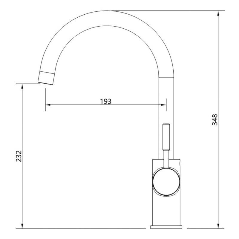 Beitz & Walz Aqvadesign Spültisch-Ehm. / rund / neu / chrom