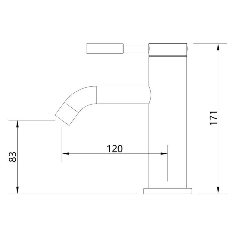 Beitz & Walz Aqvadesign Waschtisch-Ehm. / rund / neu / chrom