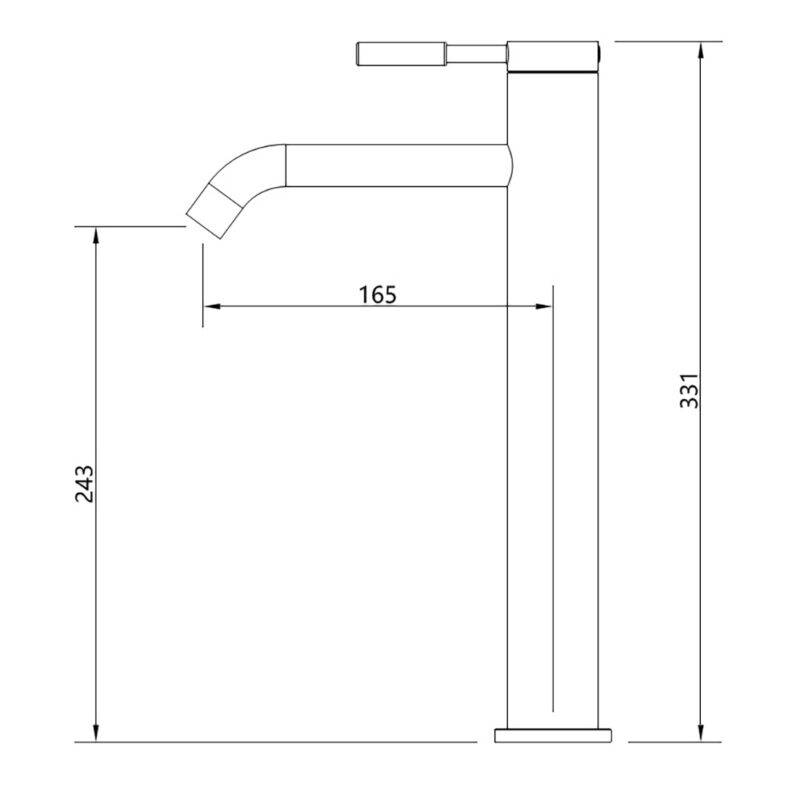Beitz & Walz Aqvadesign Waschtisch-Ehm./ hohe Ausf / rund / neu / schwarz