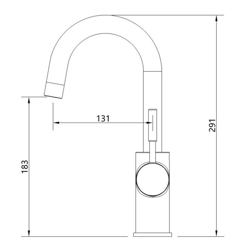 Beitz & Walz AQVADESIGN Waschtisch-Ehm. Hebel seitlich schwarz/ neu