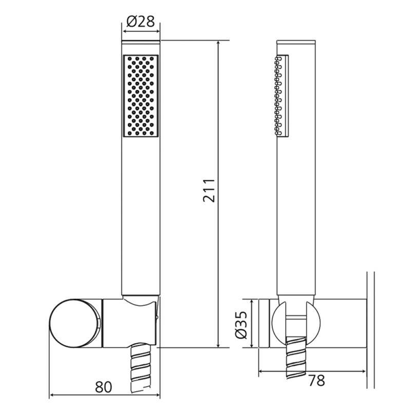 Beitz & Walz Aqvadesign Wannenset / rund / chrom