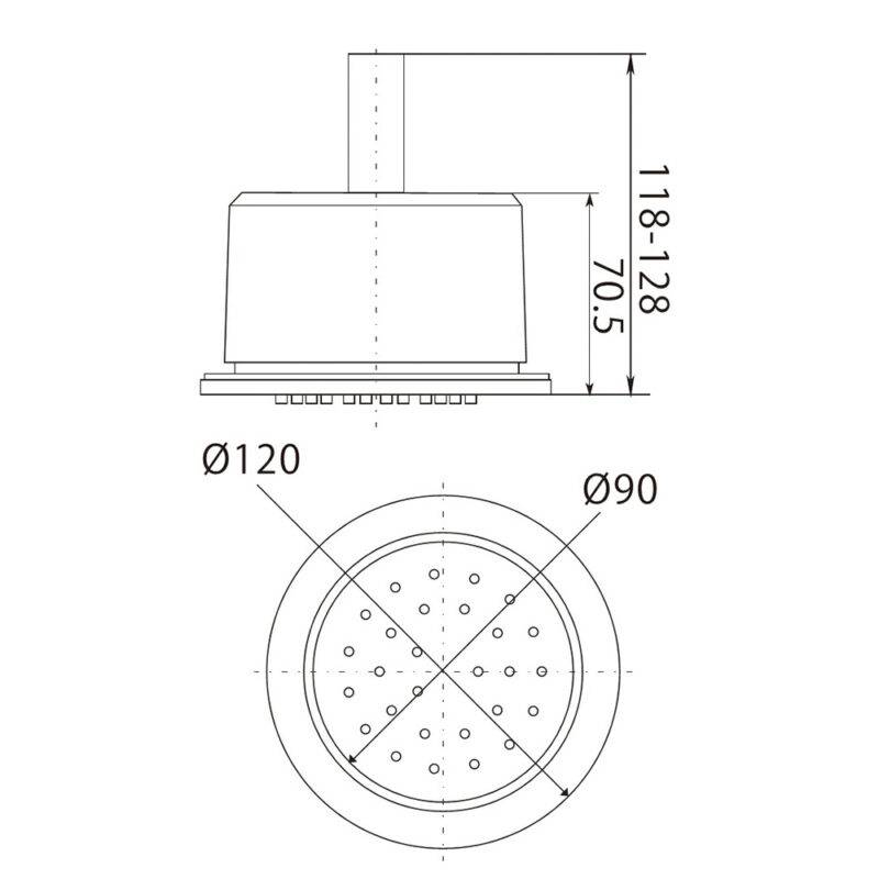 Beitz & Walz AqvaShower schwenkbare Seitenbrause/ rund / chrom