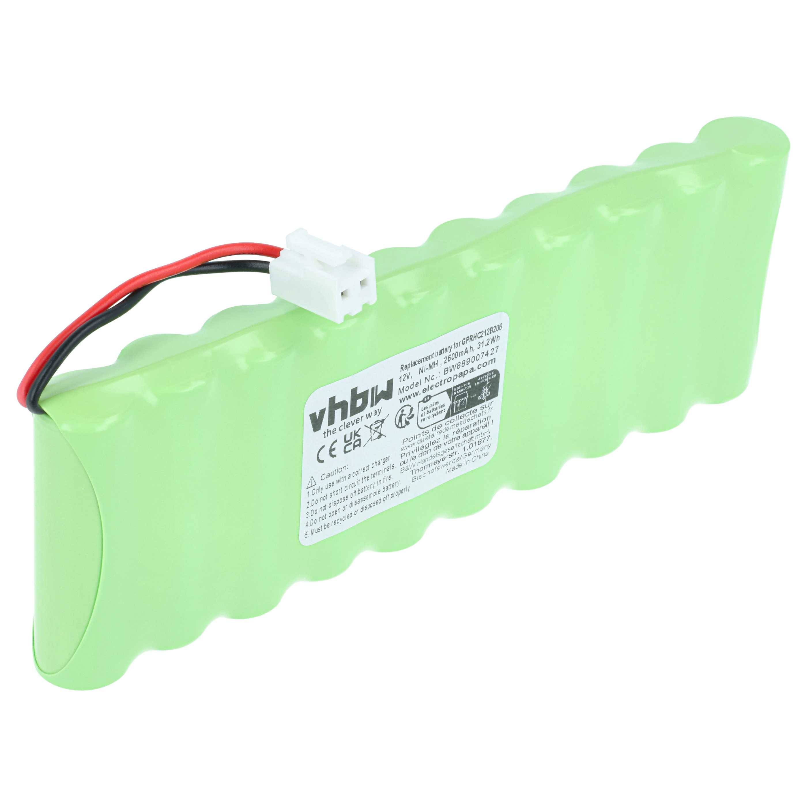 vhbw Akku kompatibel mit Roto ZRO RT SF G4, ZRO RT SF G3 Dachfensterrollladen (2600 mAh, 12 V, NiMH)