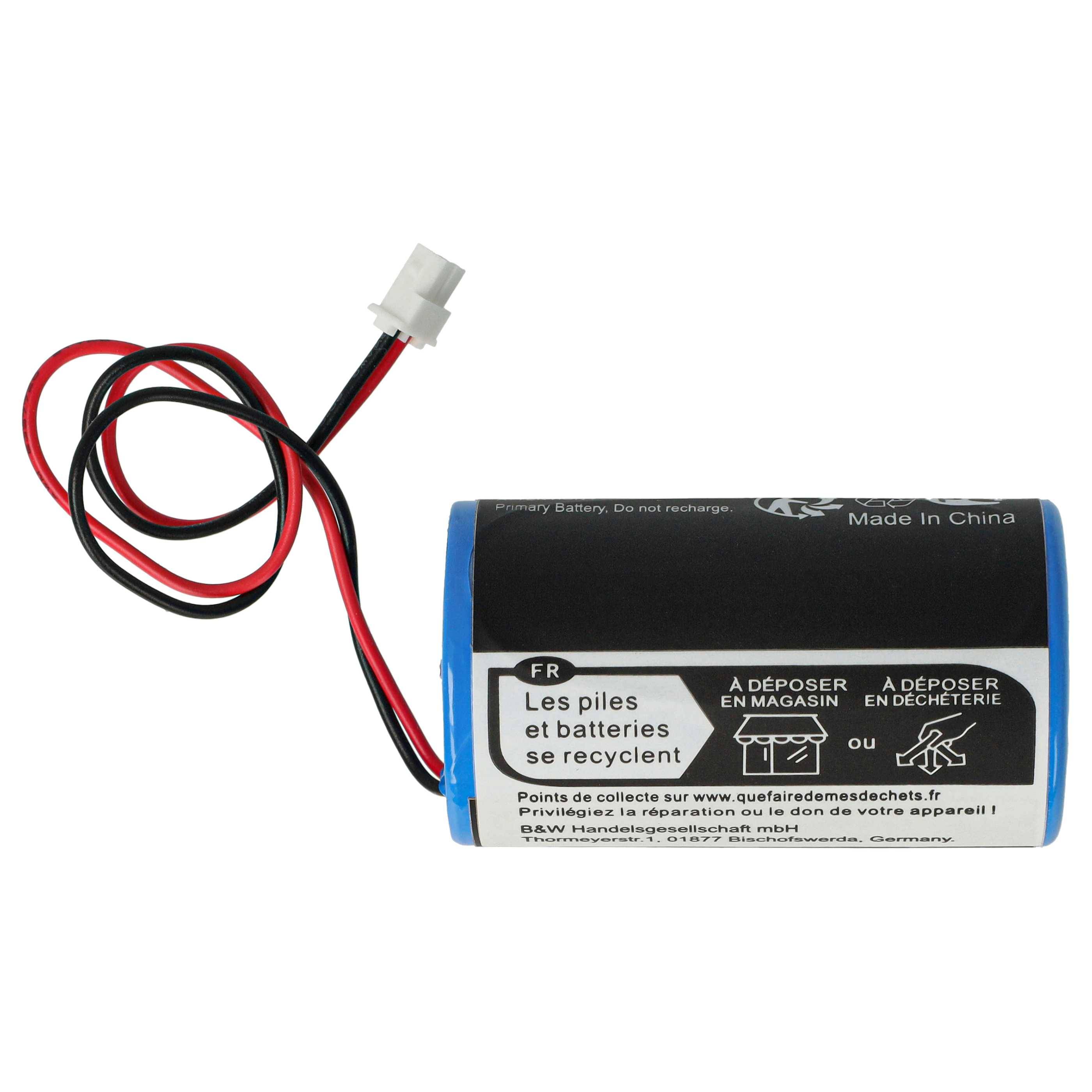 vhbw Batterie kompatibel mit Visonic SR-730, MCS-730 AC Alarmanlage, Alarmsystem, Funk-Außensirenen (19000 mAh, 3,6 V, Li-Ion)