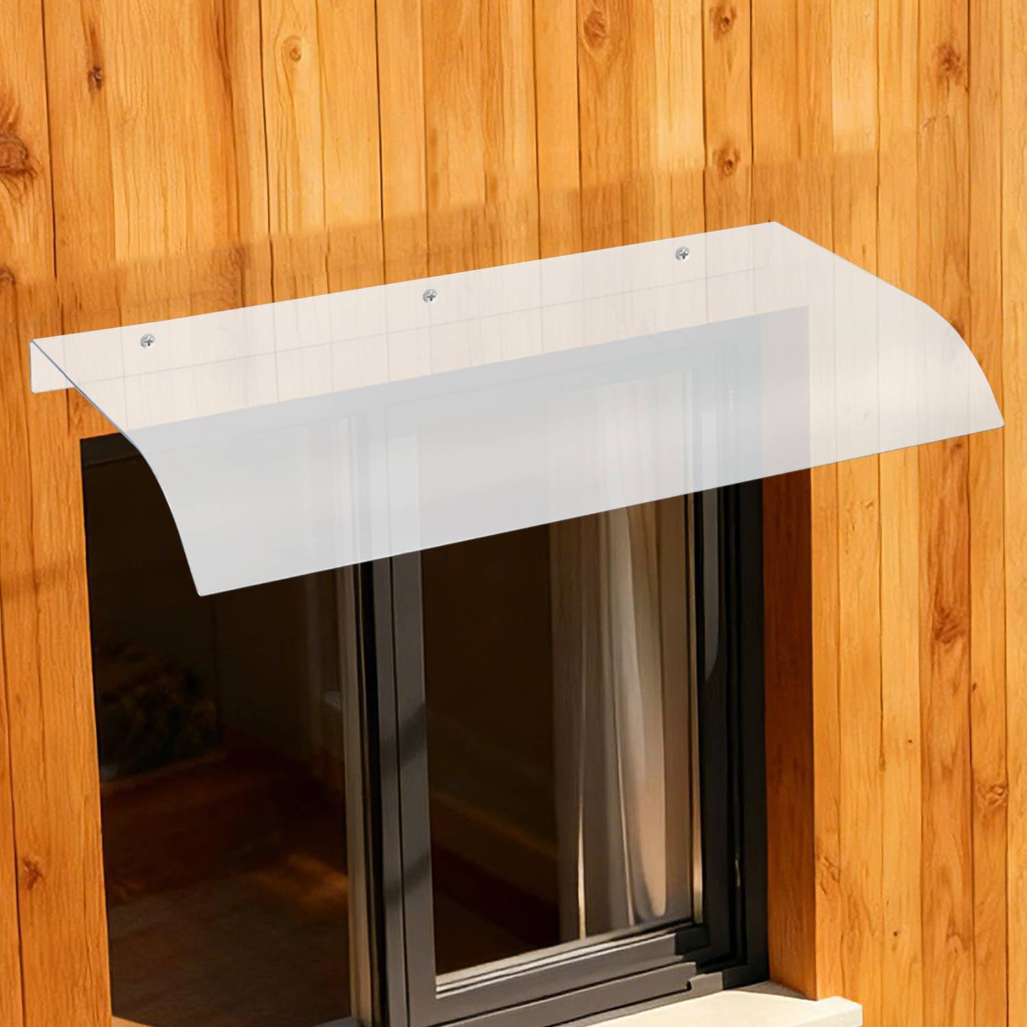 Vordach，integrierte transparente Überdachung aus PET, befestigung an der Unterkante, 40 × 80 cm
