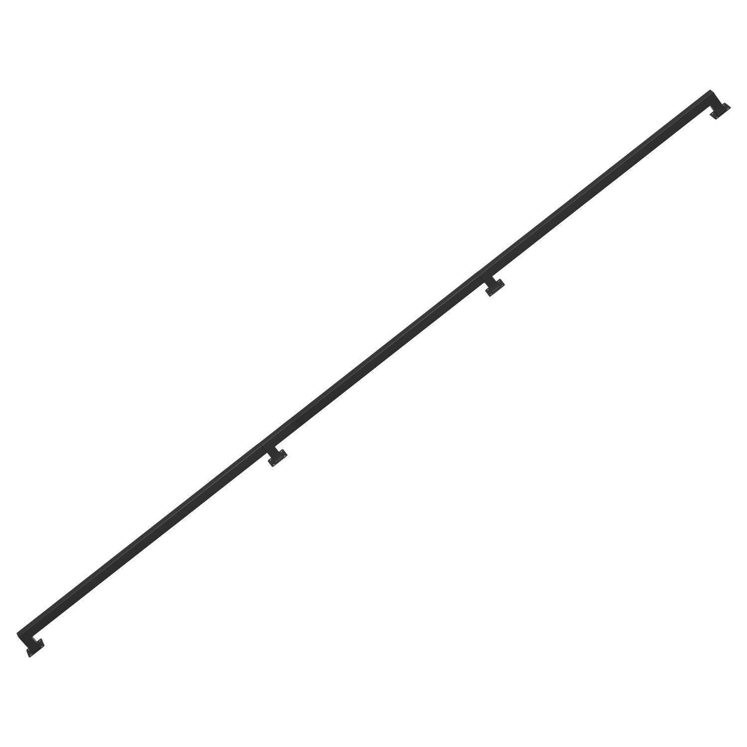 Handlauf treppe Handlauf Set Metall Schwarz pulverbeschichteter Treppenhandlauf pflegeleicht und langlebig 300cm Treppengeländer