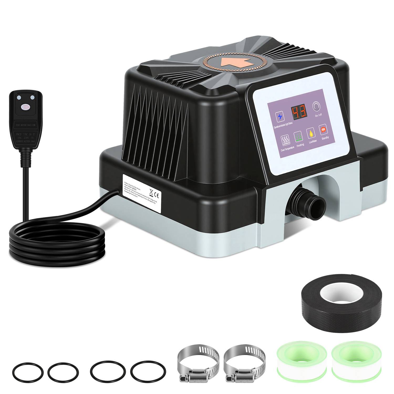 Poolheizung Schwimmbadwärmetauscher Pool-Heizung für Pools Wärmetauscher 3KW