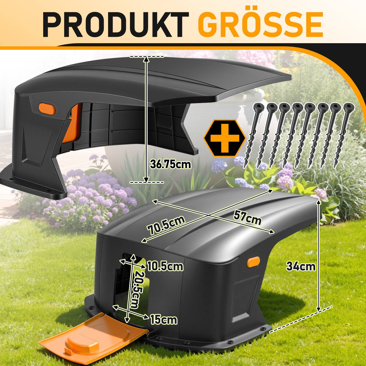 Rasenmäher Garage Mähroboter Dach Schutzhülle Klappbar Schuppen Carport