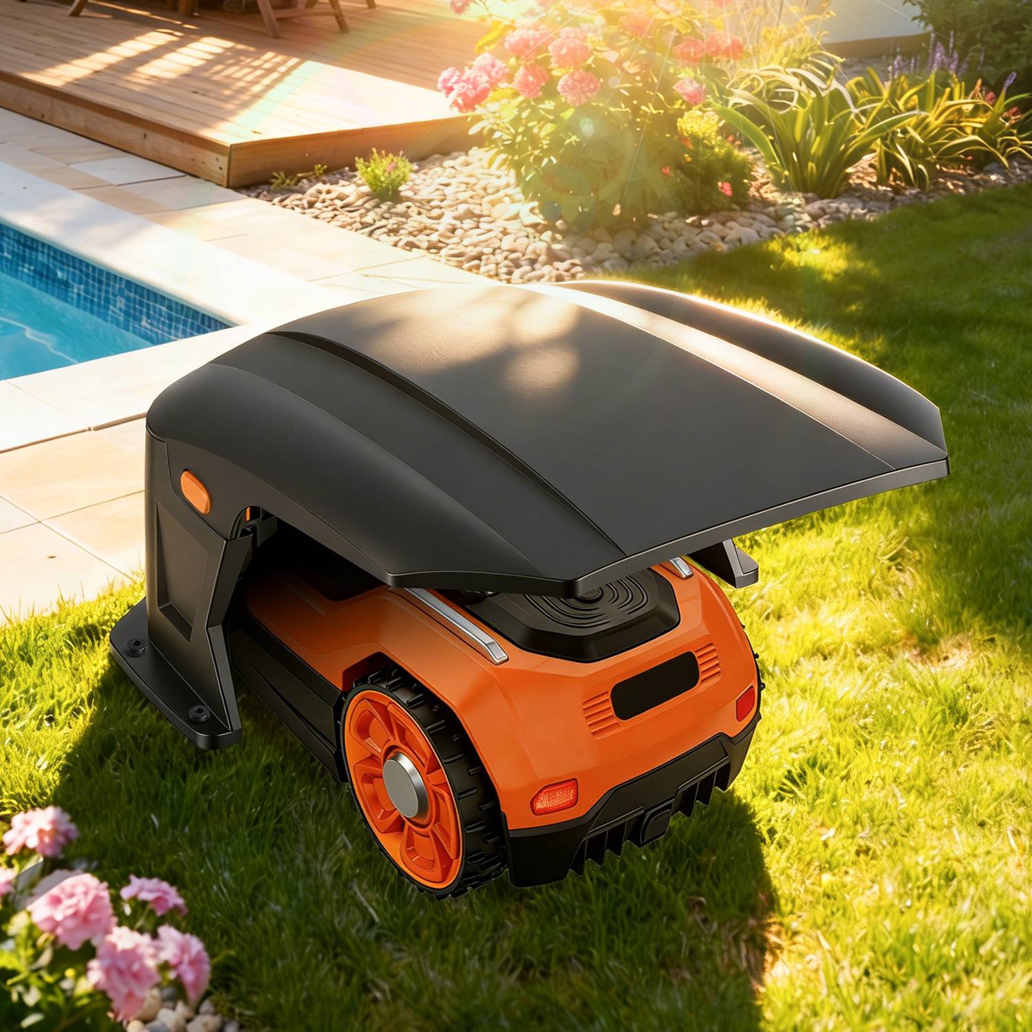 Rasenmäher Garage Abdeckung Mähroboter Dach Klappbar Unterstand Premium Profi