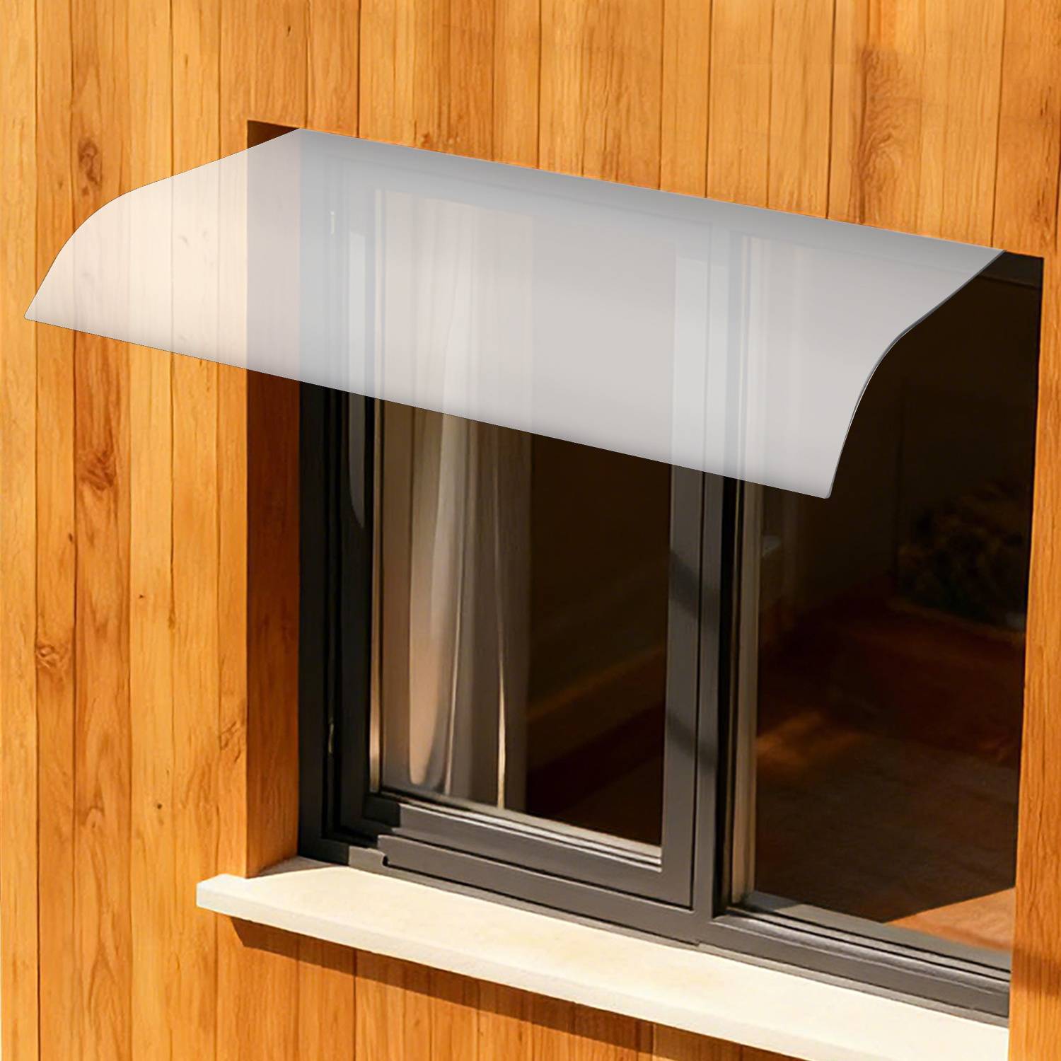 Vordach，integrierte transparente Überdachung aus PET, dreidimensionale Oberflächeninstallation, 40 × 80 cm