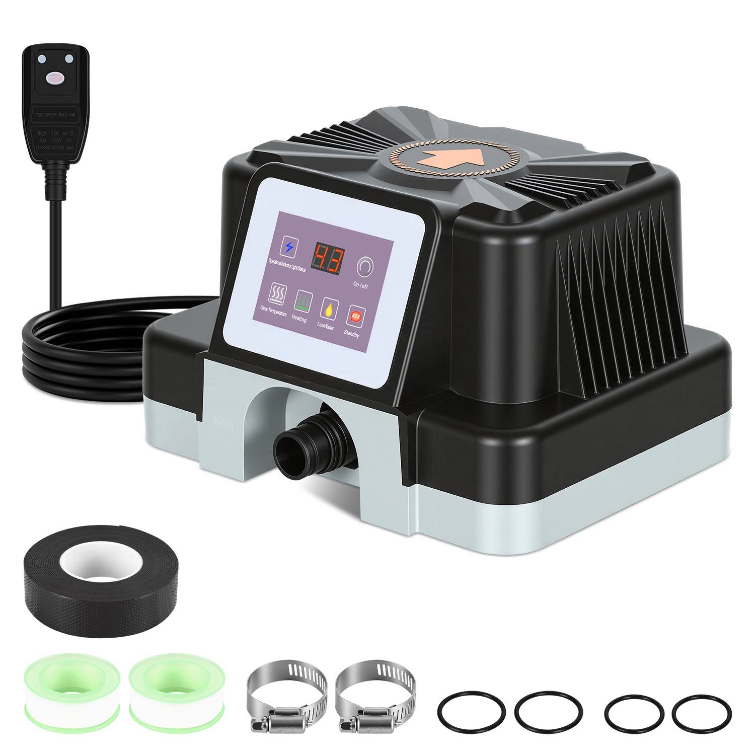 Poolheizung Schwimbad 3KW Poolwärmetauscher Wärmetauscher Schwimmbadheizung