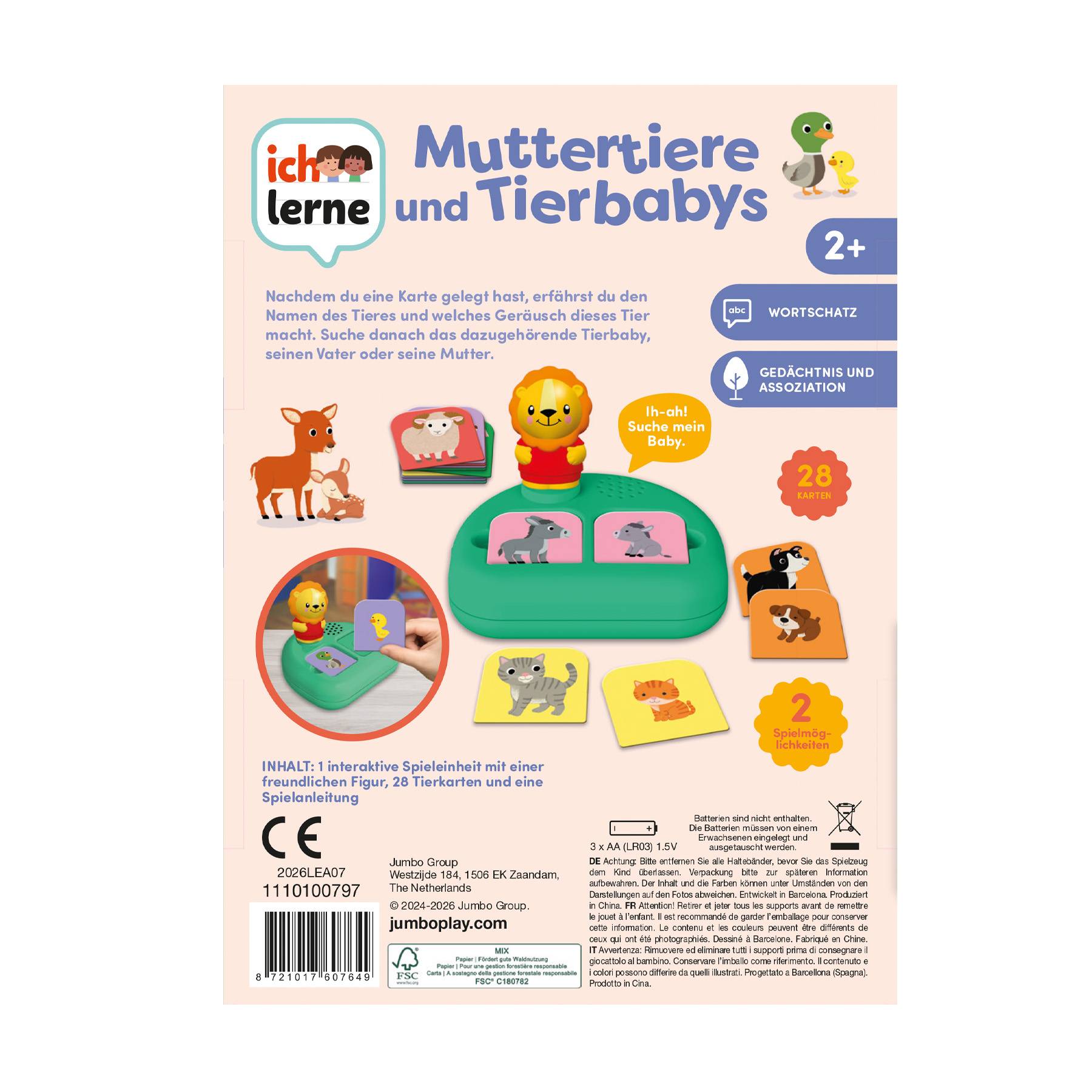 Ich lerne Muttertiere und Tierbabys