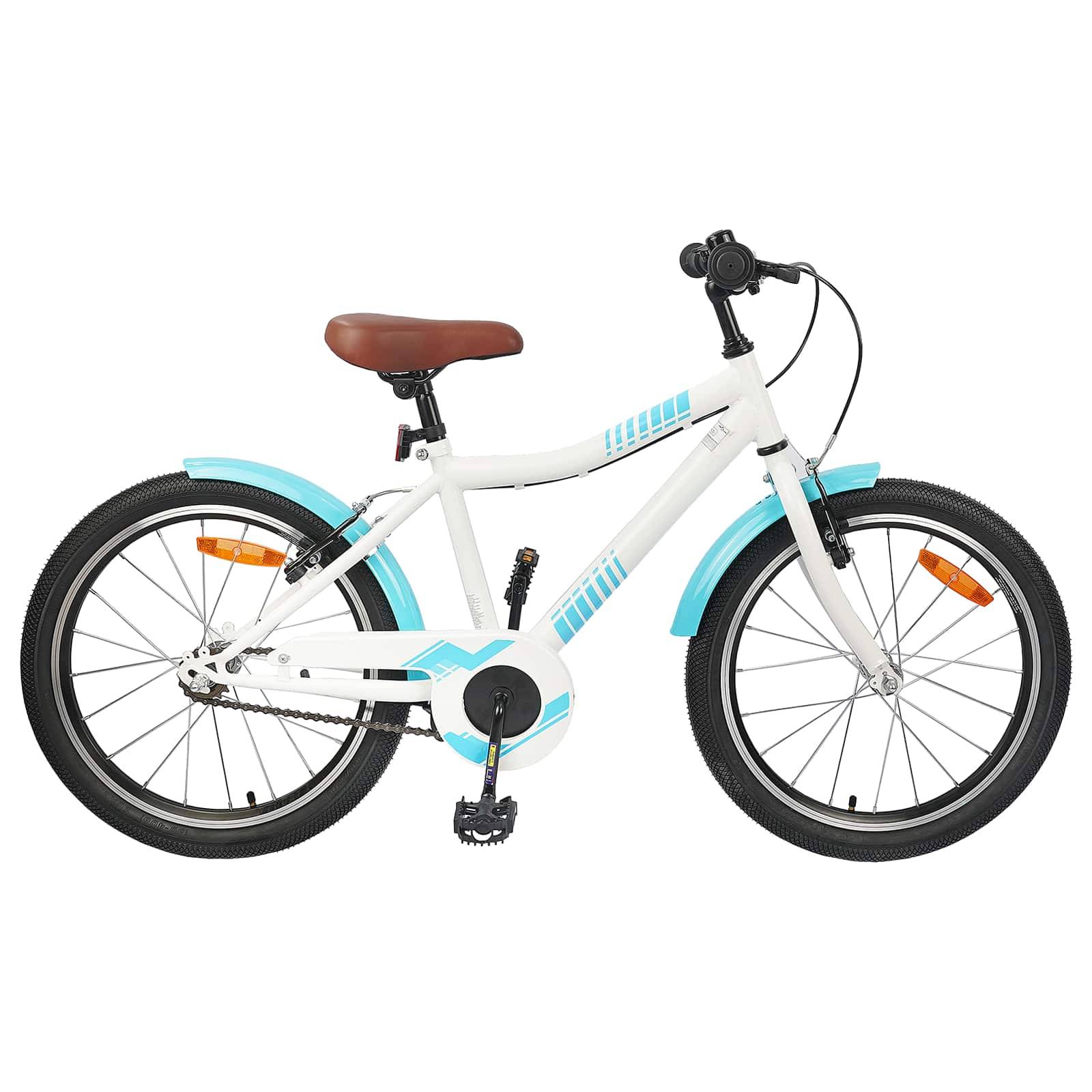 vidaXL Kinderfahrrad 18 Zoll für 5-7 Jahre alt Himmelblau