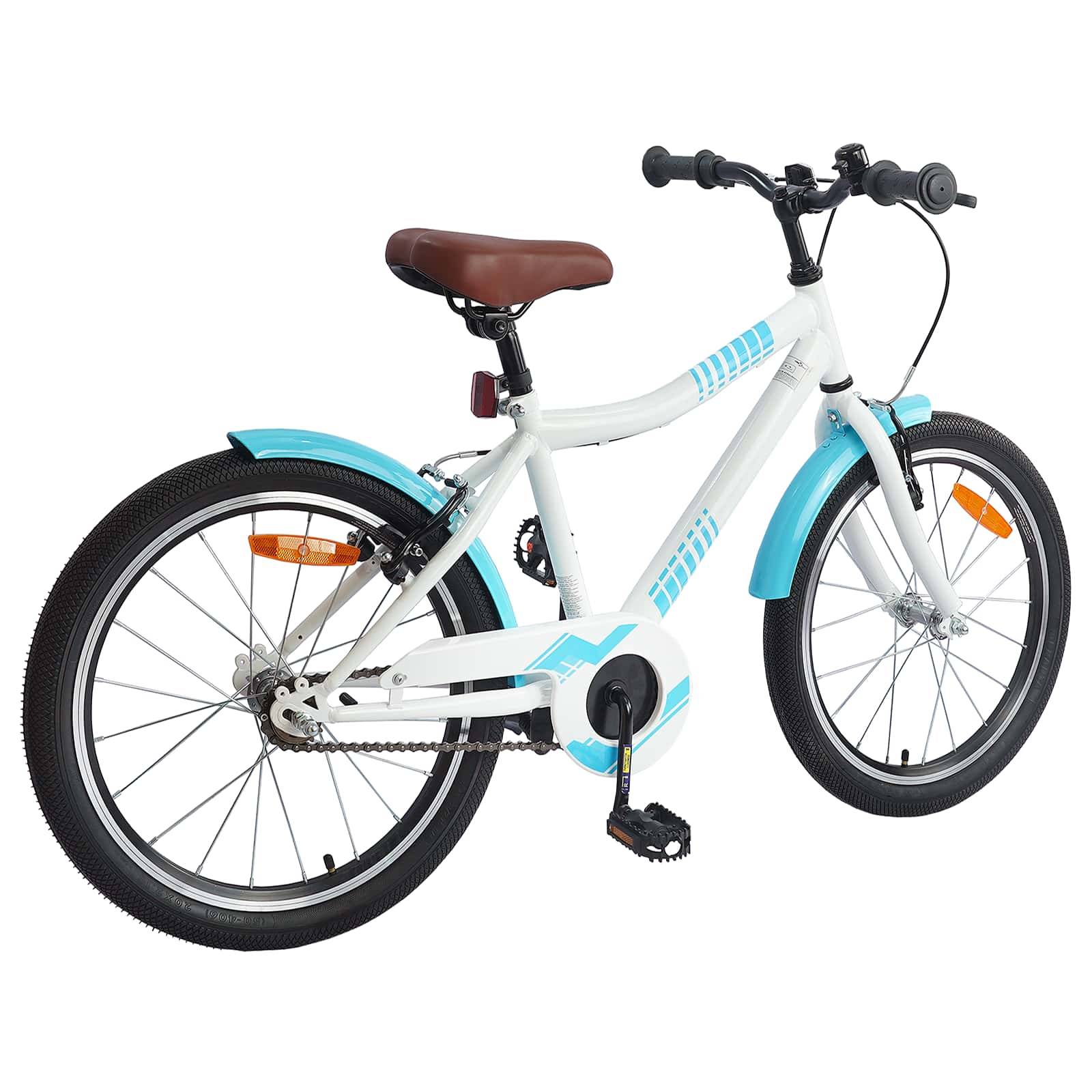 vidaXL Kinderfahrrad 18 Zoll für 5-7 Jahre alt Himmelblau