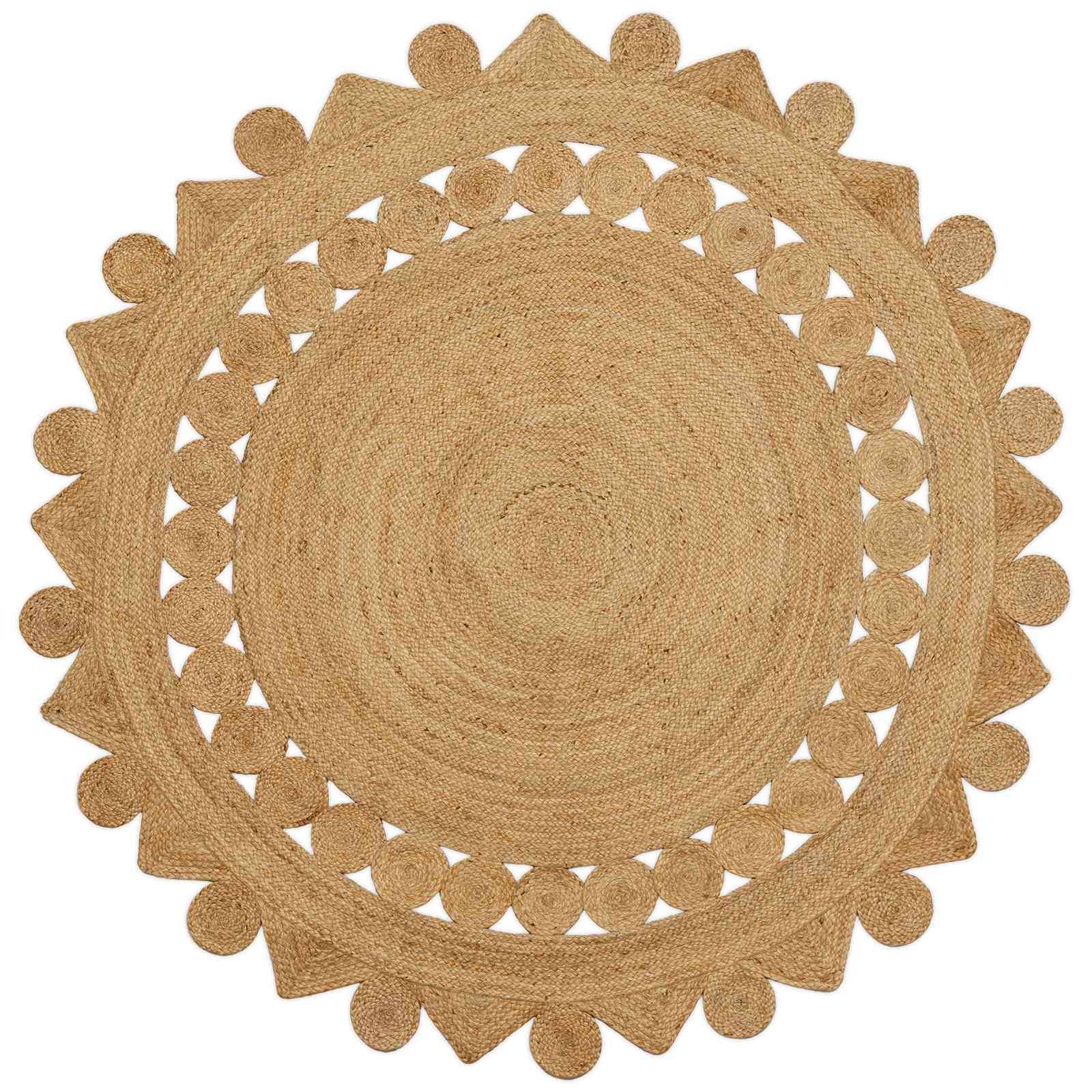 vidaXL Bereichsteppiche Rechtwinklig Braun Ø 210 cm Jute